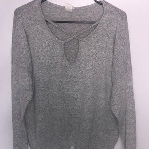 Grey Long Sleeve Top